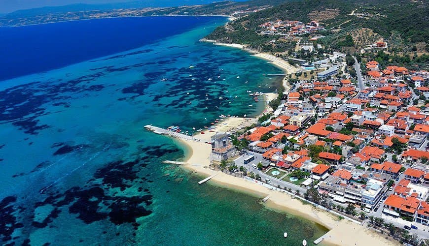 Aerial view of Halkidiki coastline
